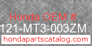 Honda 88121-MT3-003ZM genuine part number image