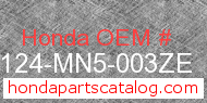 Honda 88124-MN5-003ZE genuine part number image