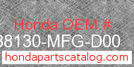 Honda 88130-MFG-D00 genuine part number image