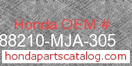 Honda 88210-MJA-305 genuine part number image