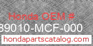 Honda 89010-MCF-000 genuine part number image