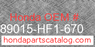 Honda 89015-HF1-670 genuine part number image