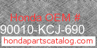 Honda 90010-KCJ-690 genuine part number image
