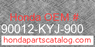 Honda 90012-KYJ-900 genuine part number image