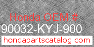 Honda 90032-KYJ-900 genuine part number image