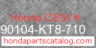 Honda 90104-KT8-710 genuine part number image