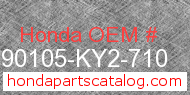 Honda 90105-KY2-710 genuine part number image
