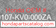 Honda 90107-KV0-000ZA genuine part number image