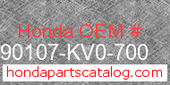 Honda 90107-KV0-700 genuine part number image