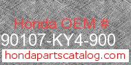 Honda 90107-KY4-900 genuine part number image