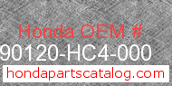 Honda 90120-HC4-000 genuine part number image