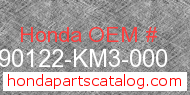 Honda 90122-KM3-000 genuine part number image