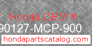 Honda 90127-MCP-900 genuine part number image
