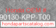 Honda 90130-KPP-T00 genuine part number image