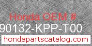 Honda 90132-KPP-T00 genuine part number image