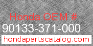 Honda 90133-371-000 genuine part number image