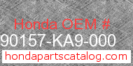 Honda 90157-KA9-000 genuine part number image