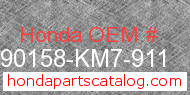 Honda 90158-KM7-911 genuine part number image