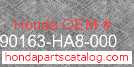 Honda 90163-HA8-000 genuine part number image
