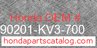 Honda 90201-KV3-700 genuine part number image