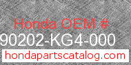 Honda 90202-KG4-000 genuine part number image