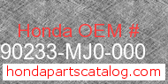 Honda 90233-MJ0-000 genuine part number image