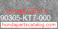 Honda 90305-KT7-000 genuine part number image