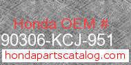 Honda 90306-KCJ-951 genuine part number image