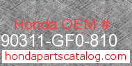 Honda 90311-GF0-810 genuine part number image