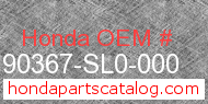 Honda 90367-SL0-000 genuine part number image