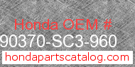 Honda 90370-SC3-960 genuine part number image
