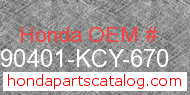 Honda 90401-KCY-670 genuine part number image