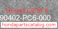 Honda 90402-PC6-000 genuine part number image