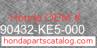 Honda 90432-KE5-000 genuine part number image