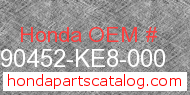 Honda 90452-KE8-000 genuine part number image