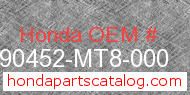 Honda 90452-MT8-000 genuine part number image