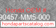 Honda 90457-MM5-000 genuine part number image