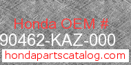 Honda 90462-KAZ-000 genuine part number image