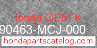 Honda 90463-MCJ-000 genuine part number image