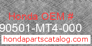 Honda 90501-MT4-000 genuine part number image