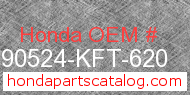 Honda 90524-KFT-620 genuine part number image