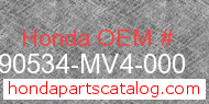 Honda 90534-MV4-000 genuine part number image
