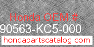 Honda 90563-KC5-000 genuine part number image