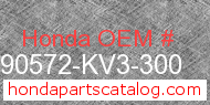 Honda 90572-KV3-300 genuine part number image