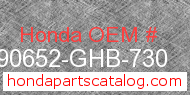Honda 90652-GHB-730 genuine part number image