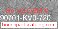 Honda 90701-KV0-720 genuine part number image