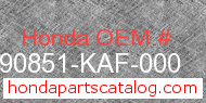 Honda 90851-KAF-000 genuine part number image