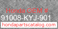 Honda 91008-KYJ-901 genuine part number image