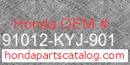 Honda 91012-KYJ-901 genuine part number image