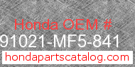 Honda 91021-MF5-841 genuine part number image